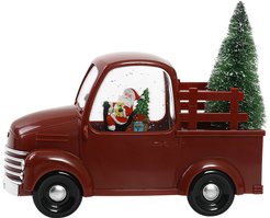 Сувенир светодиодный музыкальный Новогодний грузовик 24х9,5х15см, USB-кабель, работает от батареек: ААх3