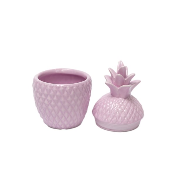 Шкатулка керамическая в форме ананаса для украшений Preston Floox 8х8х15 см розовый