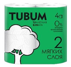 Бумага туалетная Tubum 4шт 2-слойная
