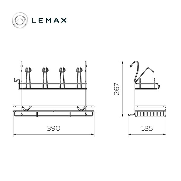 Полка комбинированная Lemax MX-420BL черный матовый