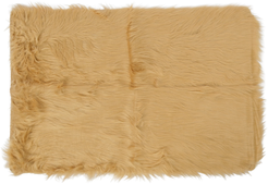 Коврик из искусственной овчины карамель 60х90см на подложке TPR