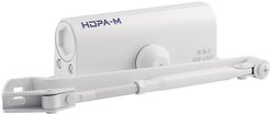 Доводчик Isparus 430 F фиксация 50-110кг белый