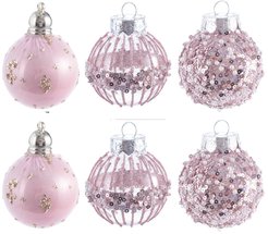 Набор шаров 6шт 6см нежно-розовый, SYQB2-0123082