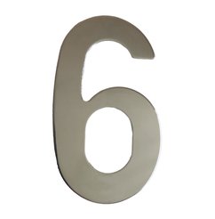 Цифра Скобяной самоклеящаяся металл хром 6 