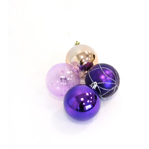 Набор шаров 24шт 8см фиолетовый и золотоSY18CJHB-304