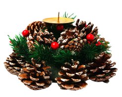 Украшение настольное 18см с большими шишками SYWA-0321243