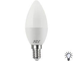 Лампа светодиодная REV 7Вт Е14 свеча 4000К свет нейтральный белый