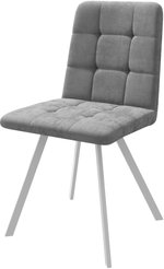 Стул кухонный Mamadoma Rommy b22 45х42х89см велюр/металл, серый/белый
