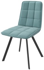 Стул кухонный Mamadoma Rom D-R b15 45х42х84см велюр/металл, голубой, поворотный