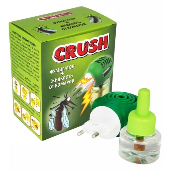 Электрофумигатор+жидкость от комаров CRUSH 45 ночей