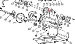 Шпонка фиксации шестерни на валу привода колес KCM21