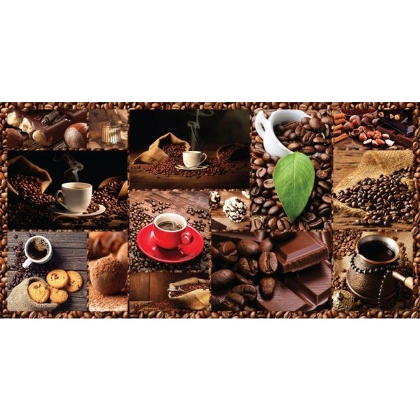 Панель ПВХ декоративная каф.плитка 485х960мм Кофе