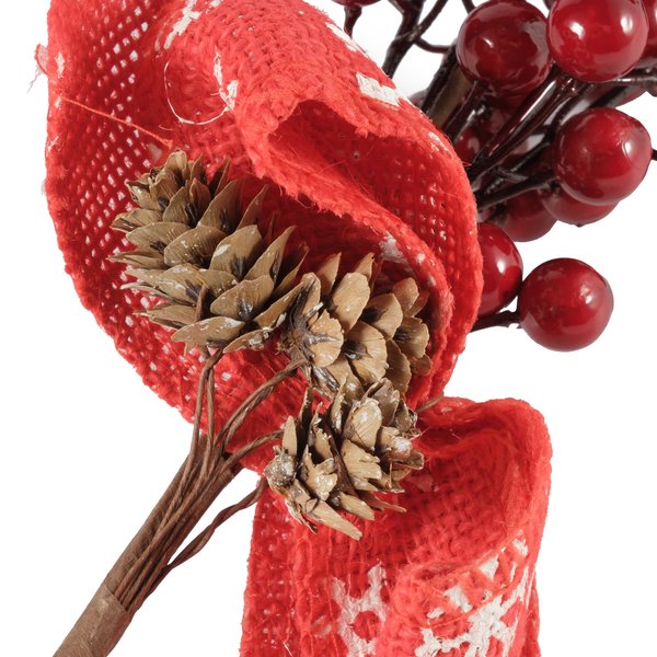 Ветка декоративная 40см с красными ягодами SYHHB-032013
