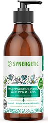 Мыло д/рук и тела Synergetic 380мл Сандал и ягоды можжевельника, биоразлагаемый, натуральный