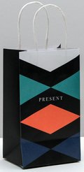 Пакет подарочный крафтовый 12х21х9см Present