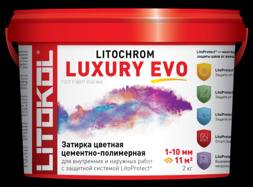 Коллекция Затирка цементная LITOCHROM LUXURY EVO 2 кг
