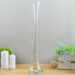 Ваза Evis Фристайл стекло прозрачный 40см