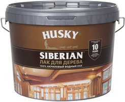 Лак акриловый HUSKY SIBERIAN Аквалак полуматовый 9л