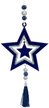 Украшение-сувенир Звездочка темно-синяя 9,8x20,3x0,9см  дерево,82482