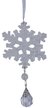 Украшение из акрила снежинка 10см белая SYYKLA-1822176