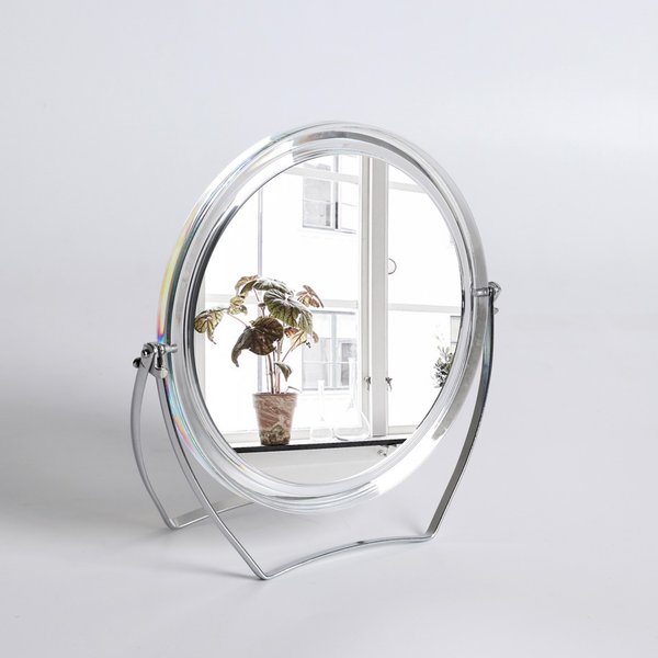 Зеркало настольное металлическая подставка d12,5 