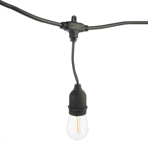 Электрогирлянда внешняя Лампы 5м 10LED IP65 220V, теплый белый, с коннектором, резиновый кабель
