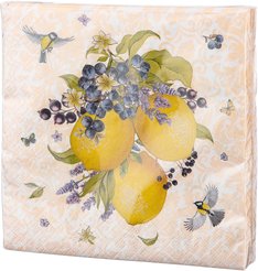 Салфетки бумажные Lefard Лимоны 20шт 33х33см 3-слойные