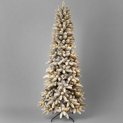 Ель искусственная Рейна 210см, флокированная, 360LED, мультиколор, ПЭ+ПВХ