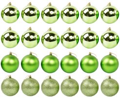 Набор шаров 24шт 8см яблочно-зелёный SYQA-012104-AP