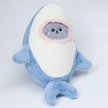 Игрушка подушка Кот в костюме акулы 48см голубой