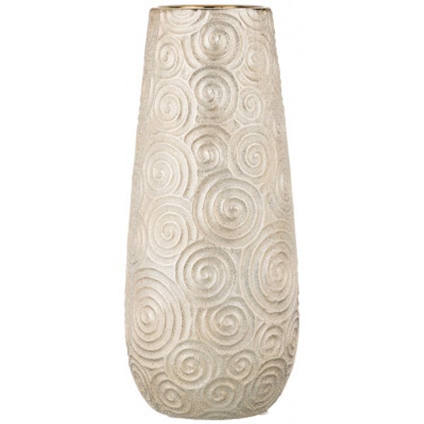 Ваза керамическая,коллекция Спирали, 14,3х14,3см,высота 33см,цвет золотая шампань,112-391