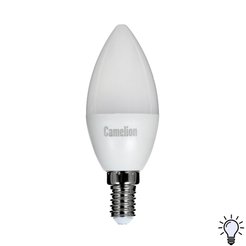 Лампа светодиодная Camelion LED Е14 C35 (свеча) 4500К 7Вт 220В Набор (3шт) нейтральный белый свет