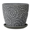 Горшок бетонный Камешки d21см h18см v4л, бутон, серый