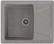 Мойка для кухни врезная Mixline ML-GMS03 60,5х49см глубина чаши 19см, мрамор, серый