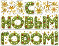 Украшение новогоднее оконное Magic Time С Новым Годом! с раскраской 30х38см арт.90284