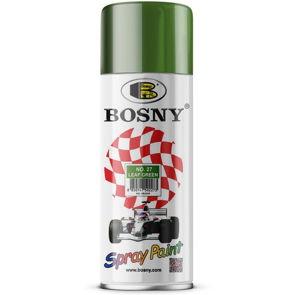 Краска аэрозольная Bosny №27 зеленый  RAL6024 лист 400мл(300г)