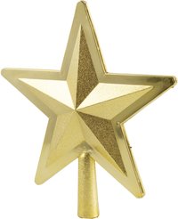 Верхушка елочная Звезда 20х21см, золото, SYSDX-3323005