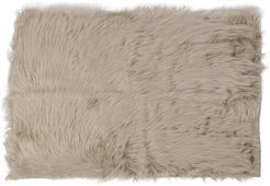 Коврик из искусственной овчины AS-6090-S-G серый 60х90см прямоугольный