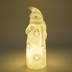 Сувенир светодиодный Снеговик 15х6см теплый белый свет SYLZB-2325014