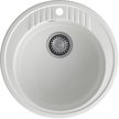 Мойка для кухни врезная GranFest GF-R520 52х52см глубина чаши 20см, мрамор, иней, с сифоном