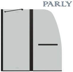 Шторка для ванной PARLY F03B (130x120) распашная
