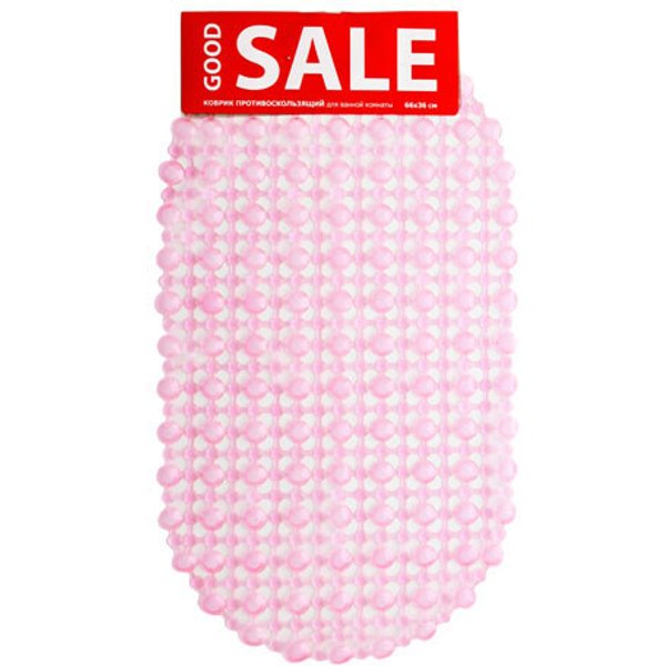 Коврик для ванной противоскользящий прозрачный 36х66см Розовый Good Sale DC162