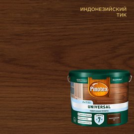 Пропитка деревозащитная Pinotex Universal 2 в 1 Индонезийский тик (2,5л ...