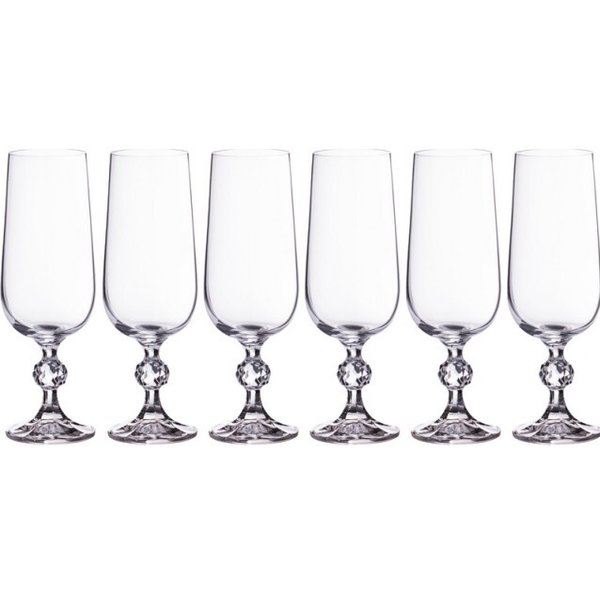 Набор бокалов для шампанского Crystalite Bohemia Claudie/Sterna 180 мл 6шт,стекл