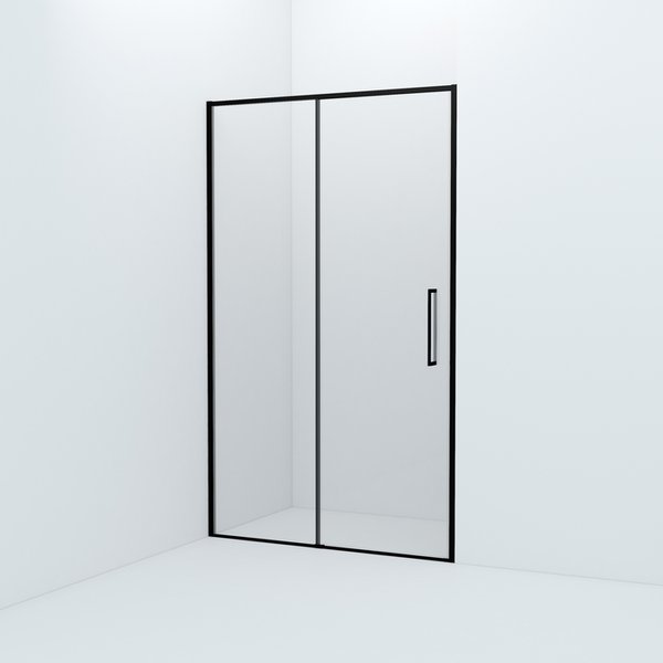 Дверь душевая черный ал.профиль 120х195 Slide ID SLI6BS2i69