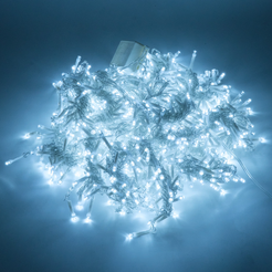 Электрогирлянда внутренняя Занавес Водопад 3х2,4м 720LED, холодный белый, контролер, прозрачный кабель