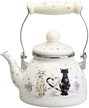 Чайник заварочный Agness Lavander Cats 1,1л эмаль, фильтр нерж.сталь, индукция 