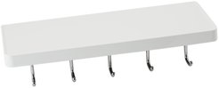 Полка 31х13см с пятью крючками, белый/полиров., BSR-30310WH