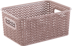 Корзинка д/хранения Violet Вязь 3л 23,5х17,3х10,5см розовый нюд ПП