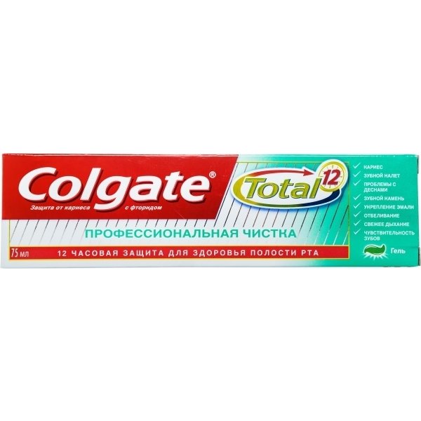 Паста зубная Colgate Total12 75мл Профессиональная Чистка, гель